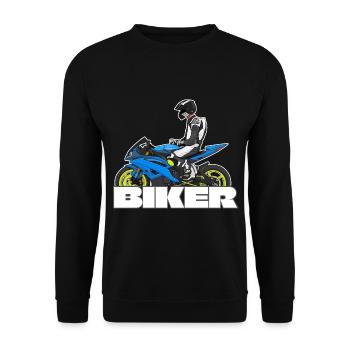 Motorcycle Lifestyle / Motorcycle / Motorcycles biker - Unisex Sweatshirt - black - Front - Alina (178cm) & Michal (187cm)