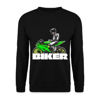 Motorcycle Lifestyle / Motorcycle / Motorcycles biker - Unisex Sweatshirt - black - Front - Alina (178cm) & Michal (187cm)