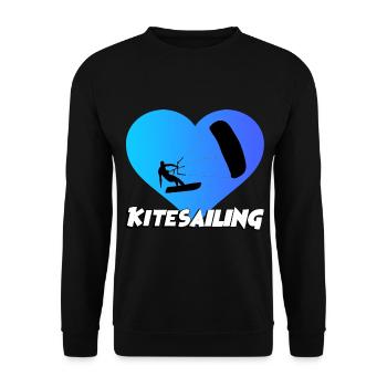 Kitesailing - Unisex Sweatshirt - black - Front - Alina (178cm) & Michal (187cm)