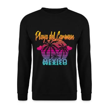 Playa Del Carmen Mexico - Unisex Pullover - Schwarz - Vorne - Alina (178cm) & Michal (187cm)
