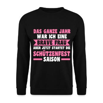 Schützenverein Schützenfest - Unisex Pullover - Schwarz - Vorne - Alina (178cm) & Michal (187cm)