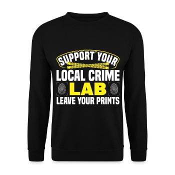 Forensic Scientist Forensic Forensic Science - Unisex Sweatshirt - black - Front - Alina (178cm) & Michal (187cm)