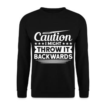 Discus Throw Discus Thrower Athletics Discus - Unisex Sweatshirt - black - Front - Alina (178cm) & Michal (187cm)