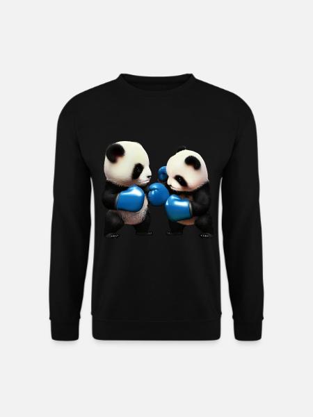 Fighting Panda Bears - Unisex Sweatshirt - black