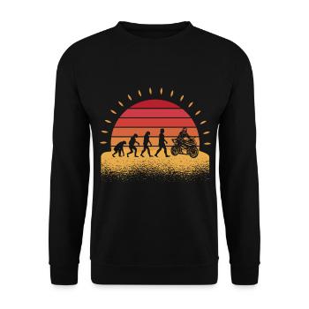 Motard Motard Motocycliste Evolution Moto - Sweat-shirt Unisexe - noir - Devant - Alina (178cm) & Michal (187cm)