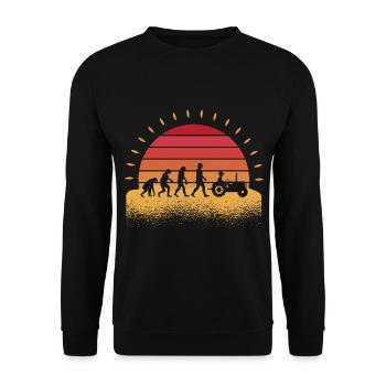 Landwirtschaft Landwirt Traktor Bauernhof Evolutio - Unisex Pullover - Schwarz - Vorne - Alina (178cm) & Michal (187cm)