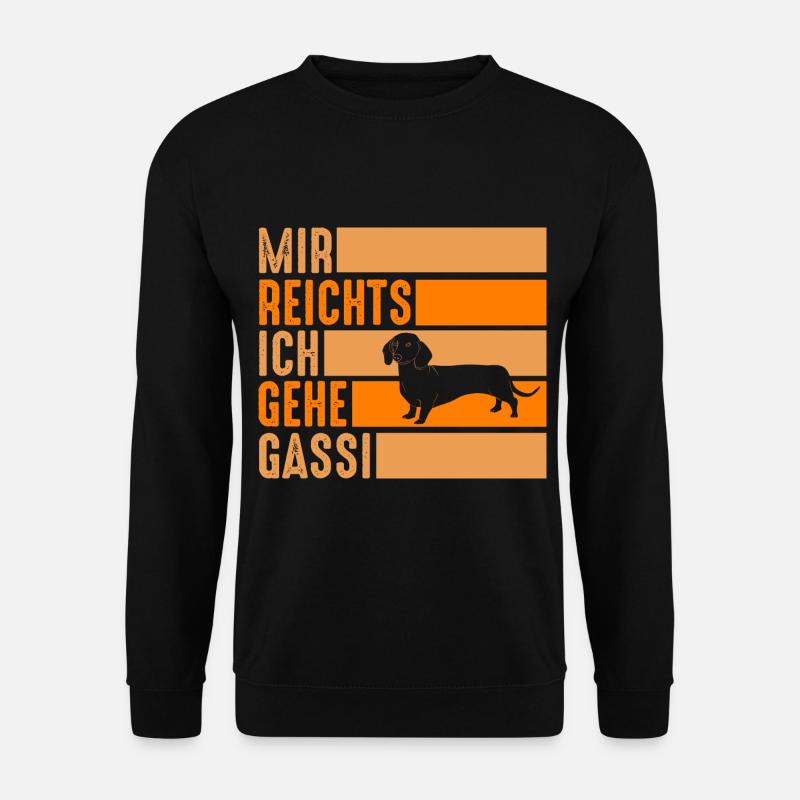 Hund Dackel - Unisex Pullover - Schwarz