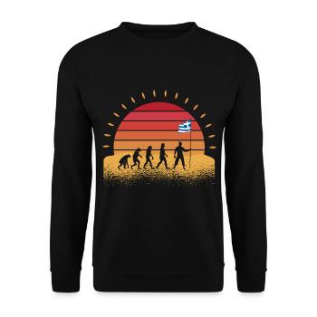 Grecs, Grecs, Grèce - Sweat-shirt Unisexe - noir - Devant - Alina (178cm) & Michal (187cm)
