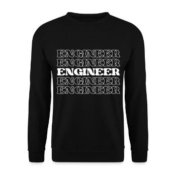 Engineer Designer Developer Technician Builder - Unisex Sweatshirt - black - Front - Alina (178cm) & Michal (187cm)