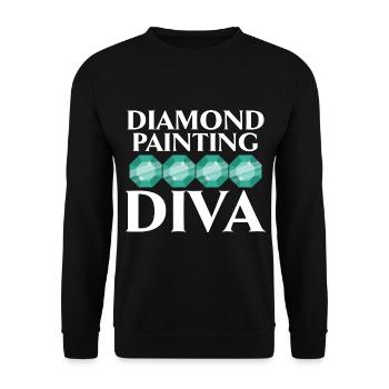 Diamond painting hand tools diamond painter - Unisex Sweatshirt - black - Front - Alina (178cm) & Michal (187cm)
