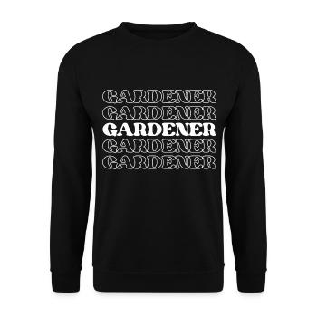 Gardener Horticulturist Landscaper Grower Planter - Unisex Sweatshirt - black - Front - Alina (178cm) & Michal (187cm)