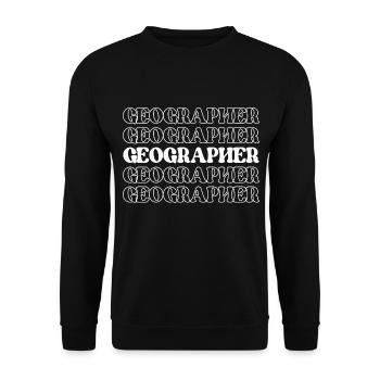 Geographer Cartographer Topographer Geography - Unisex Sweatshirt - black - Front - Alina (178cm) & Michal (187cm)