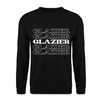 Fenêtre d’installateur de fenêtre de vitrier de verrier - Sweat-shirt Unisexe - noir - Devant - Alina (178cm) & Michal (187cm)