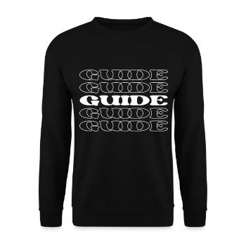 Guide Leader Instructeur Directeur Mentor - Sweat-shirt Unisexe - noir - Devant - Alina (178cm) & Michal (187cm)