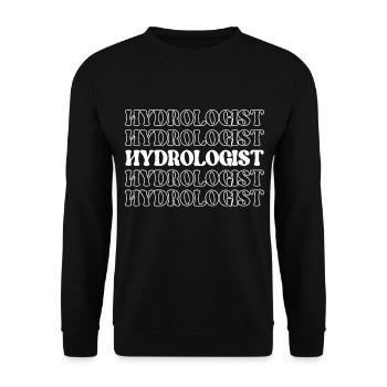 Hydrologue Spécialiste de l’eau Expert en eau Eau - Sweat-shirt Unisexe - noir - Devant - Alina (178cm) & Michal (187cm)