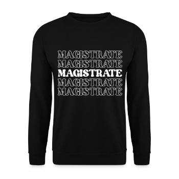 Magistratsrichter, Richter, Richter, Schiedsrichter - Unisex Pullover - Schwarz - Vorne - Alina (178cm) & Michal (187cm)