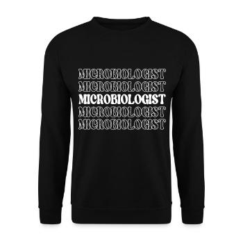 Microbiologiste Expert en Microbes Vie Microscopique - Sweat-shirt Unisexe - noir - Devant - Alina (178cm) & Michal (187cm)