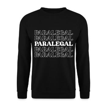 Paralegal Legal Assistant Legal Aide Lawyer's - Unisex Sweatshirt - black - Front - Alina (178cm) & Michal (187cm)