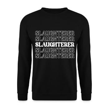 Slaughterer Butcher Meat Cutter Meat Processor - Unisex Sweatshirt - black - Front - Alina (178cm) & Michal (187cm)