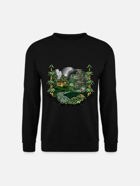 Forêt, Cabane, Nature, Habitant De La Forêt, Amoureux De La Nature - Sweat-shirt Unisexe - noir