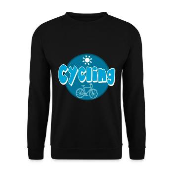 Fahrrad Radfahren Fahrradfahren - Unisex Pullover - Schwarz - Vorne - Alina (178cm) & Michal (187cm)