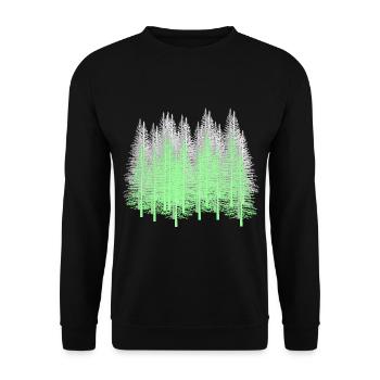 Forêt Arbres Conifères Forêt Sapins Épicéa Nature - Sweat-shirt Unisexe - noir - Devant - Alina (178cm) & Michal (187cm)