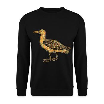 Albatross Geometric - Unisex Sweatshirt - black - Front - Alina (178cm) & Michal (187cm)