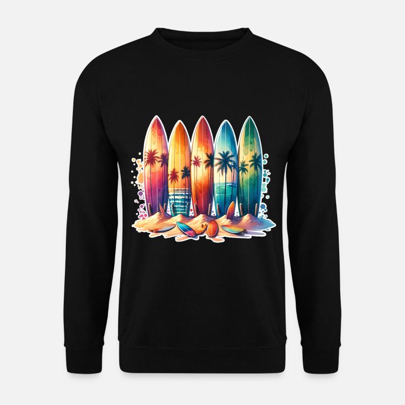 Surfen Surfer - Unisex Pullover - Schwarz