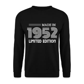 1952 Birthday Gift Idea 1952 - Unisex Sweatshirt - black - Front - Alina (178cm) & Michal (187cm)