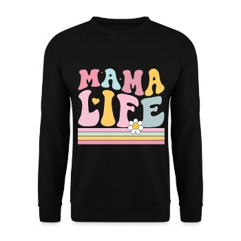 Vie de maman - Sweat-shirt Unisexe - noir - Devant - Alina (178cm) & Michal (187cm)