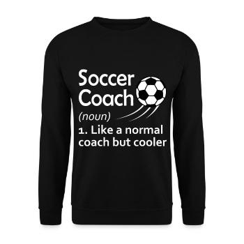 Football Coach - Unisex Sweatshirt - black - Front - Alina (178cm) & Michal (187cm)