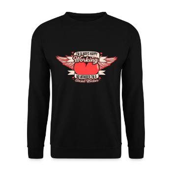 Assistants sociaux Coeur Dames Hommes Travail social - Sweat-shirt Unisexe - noir - Devant - Alina (178cm) & Michal (187cm)