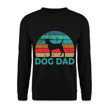 Dog Papa - Chiens Papa Motifs - pour les chiens pères - Sweat-shirt Unisexe - noir - Devant - Alina (178cm) & Michal (187cm)