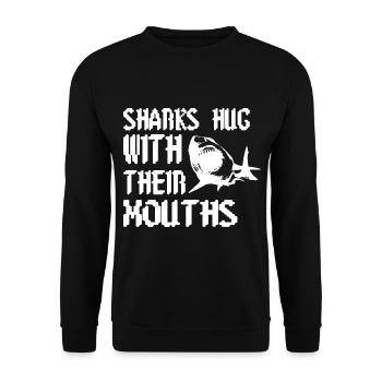 Requins - Sweat-shirt Unisexe - noir - Devant - Alina (178cm) & Michal (187cm)