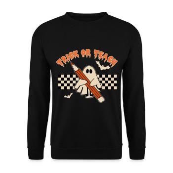Trick Or Teach - Unisex Sweatshirt - black - Front - Alina (178cm) & Michal (187cm)