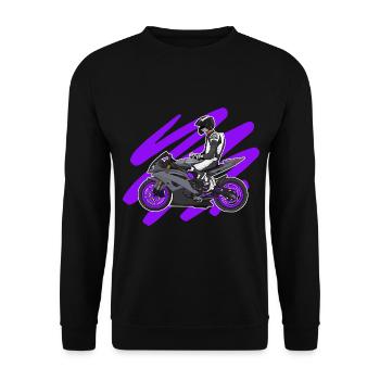 Motorcycle Lifestyle / Motorrad / Motorräder biker - Unisex Pullover - Schwarz - Vorne - Alina (178cm) & Michal (187cm)