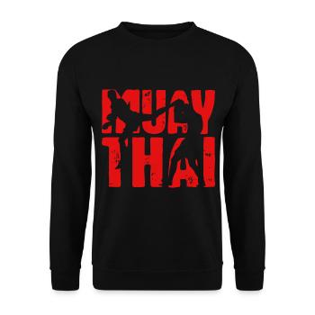 Cadeau de boxe thaïlandaise Muay Thai - Sweat-shirt Unisexe - noir - Devant - Alina (178cm) & Michal (187cm)
