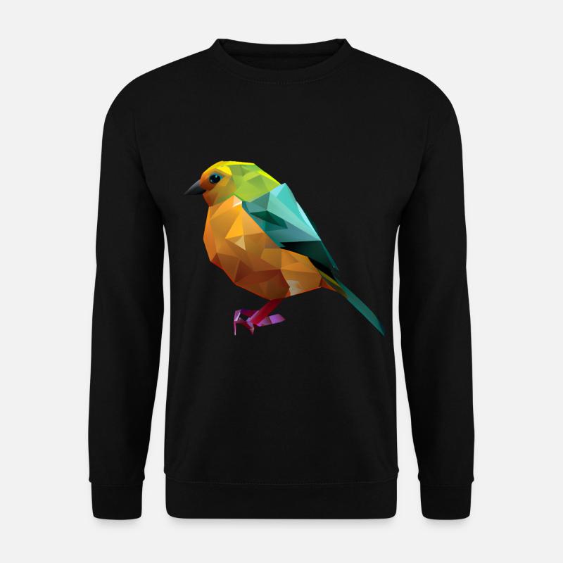 Polygon Vogel Design - Unisex Pullover - Schwarz