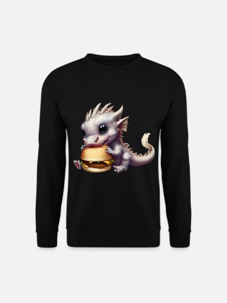 Cheeseburger Dragon - Unisex Sweatshirt - black