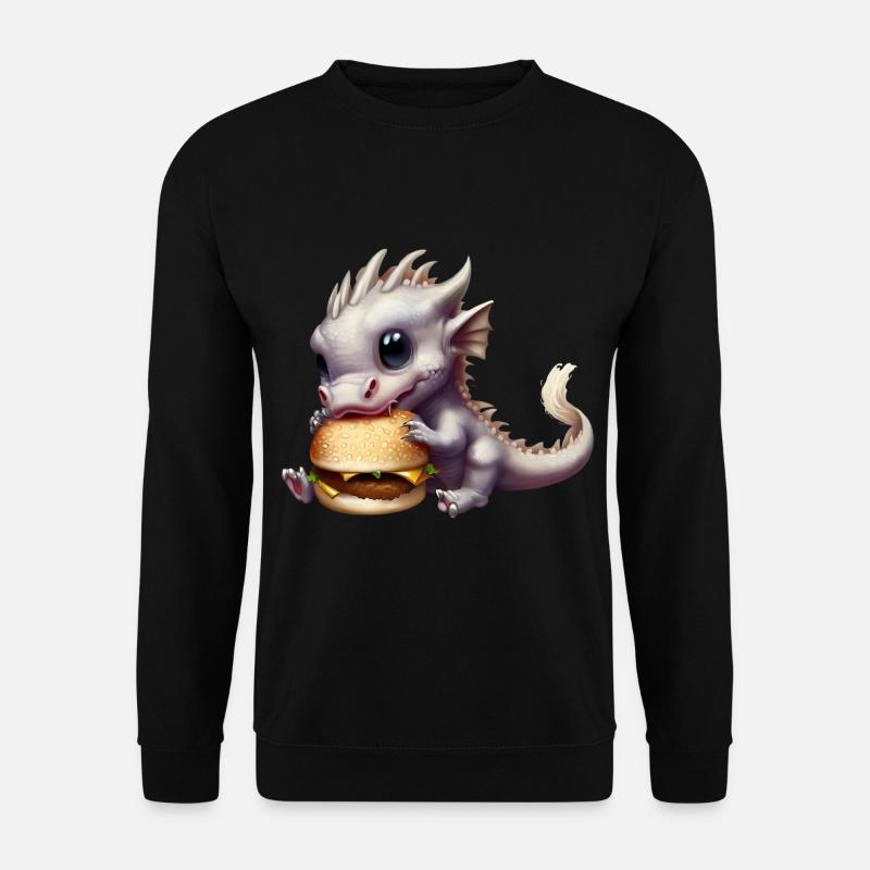 Cheeseburger Dragon - Unisex Sweatshirt - black