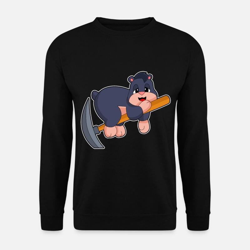 Mole Miner Pickaxe - Unisex Sweatshirt - black