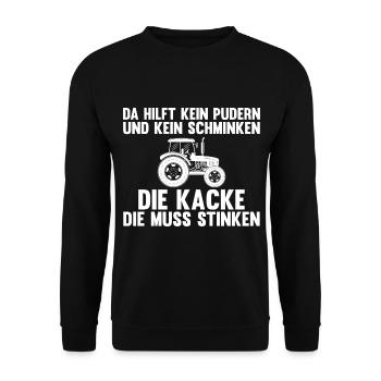Landwirtschaft Landwirt Traktor Bauernhof Bauer - Unisex Pullover - Schwarz - Vorne - Alina (178cm) & Michal (187cm)