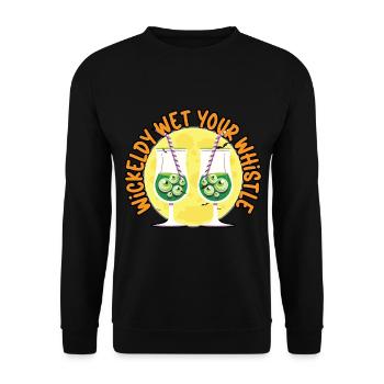 Wicked Wet Pipe Bartender Halloween - Unisex Sweatshirt - black - Front - Alina (178cm) & Michal (187cm)