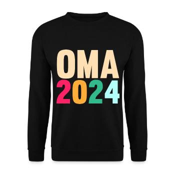 Werdende Oma 2024 - Unisex Pullover - Schwarz - Vorne - Alina (178cm) & Michal (187cm)
