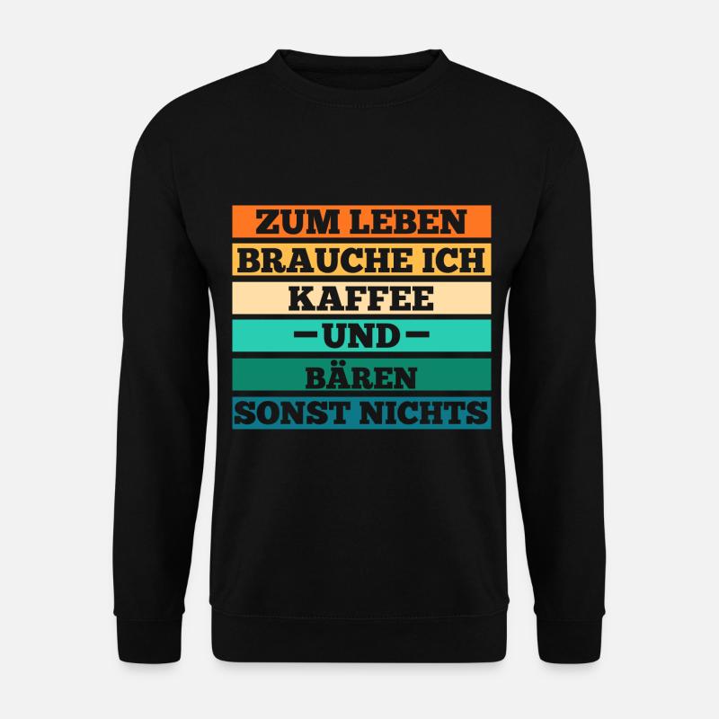 Kaffee Braunbär Bär - Unisex Pullover - Schwarz