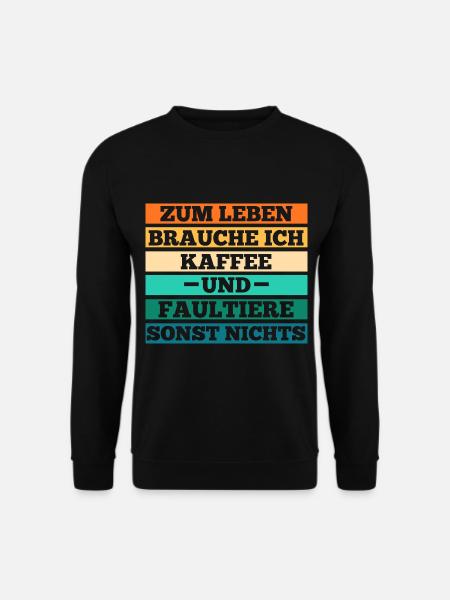 Kaffee Faultier - Unisex Pullover - Schwarz
