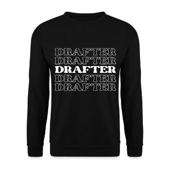 Dessinateur Dessinateur Concepteur Planificateur Dessinateur - Sweat-shirt Unisexe - noir - Devant - Alina (178cm) & Michal (187cm)