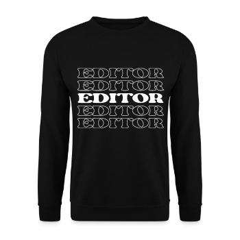 Editor Proofreader Copy Editor Reviser Writer - Unisex Sweatshirt - black - Front - Alina (178cm) & Michal (187cm)