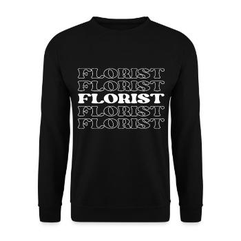 Florist Blumen Arrangeur Floral Designer Blume - Unisex Pullover - Schwarz - Vorne - Alina (178cm) & Michal (187cm)