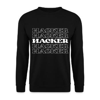 Pirate informatique Cybercriminel Faille de sécurité Cyber - Sweat-shirt Unisexe - noir - Devant - Alina (178cm) & Michal (187cm)